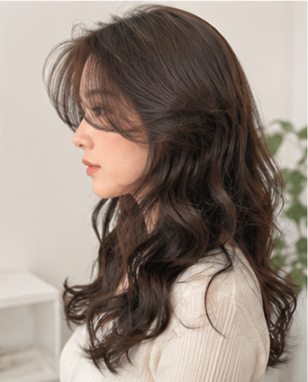 Curly hair style